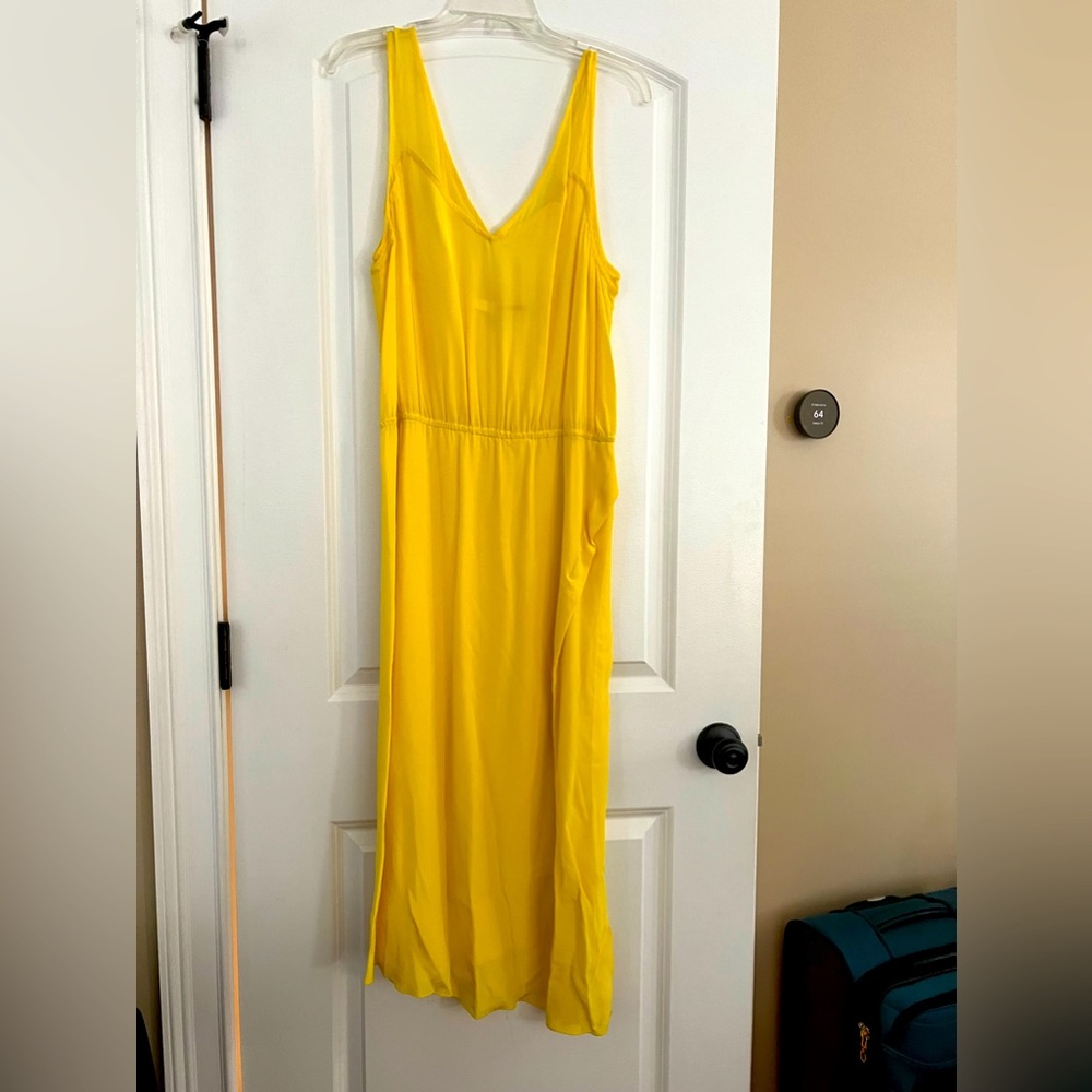Plenty by Tracy Reese flowy yellow cocktail dress